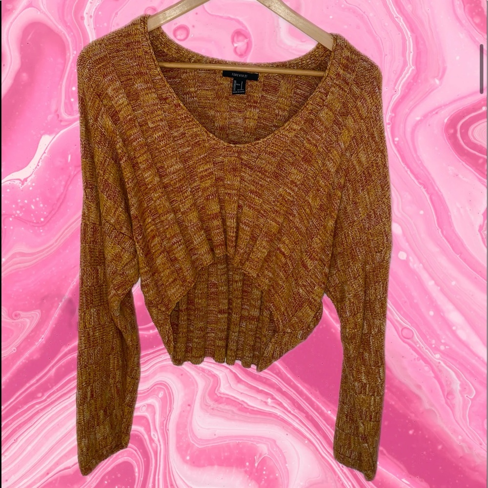 Multicolored cropped sweater